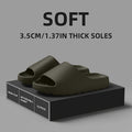 Outdoor Home Casual Flat Non-Slip EVA Solid Color Slippers for Men and Women, Simple Casual Sport Style, Slip-On Sandals - Lightweight EVA Shock-Absorbing Sole, Non-Slip Beach Slippers, All-Season, Hand Washable, Men's Slippers, Men's Indoor Slippers