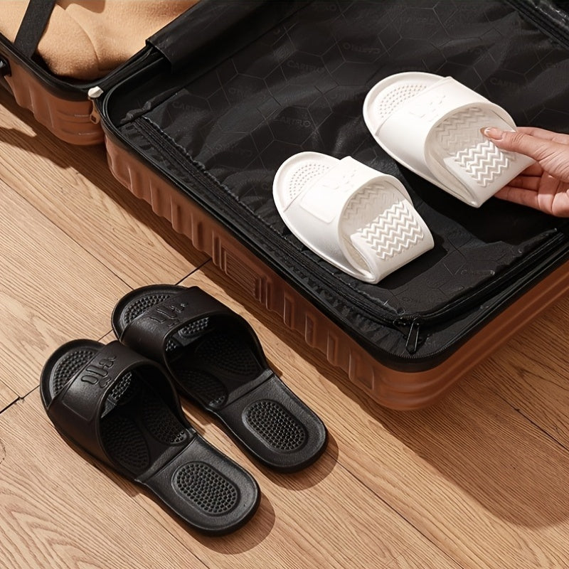 Portable Travel Business Foldable Slippers Unisex, Suitable for Bedroom, Living Room, Wood Floor, Home, Bathroom, Foldable, Lightweight, Quick-Dry, Black/Pink/Khaki/White, Women Shoes